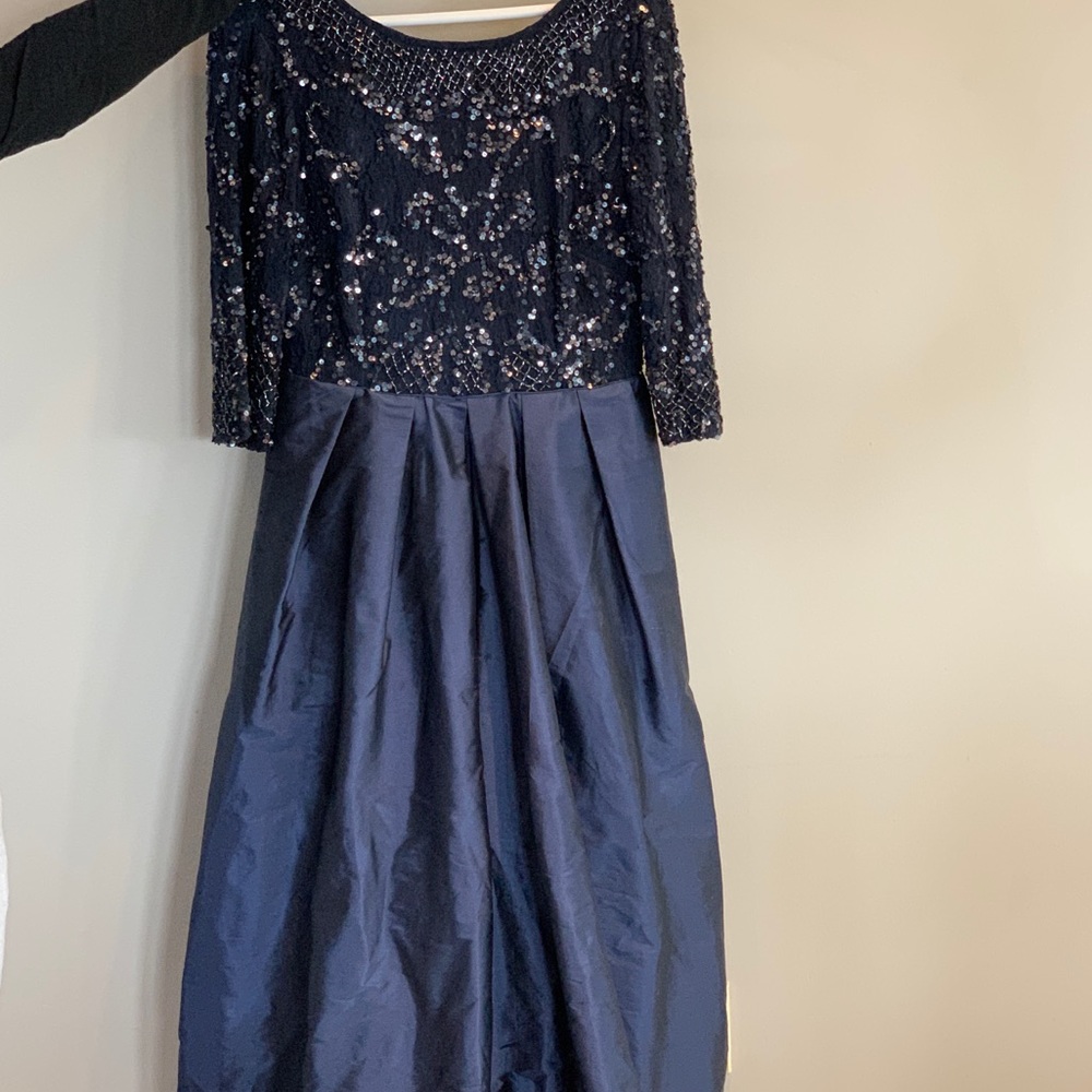 BHLDN Sequin and Taffeta Navy Gown - Picture 6 of 8